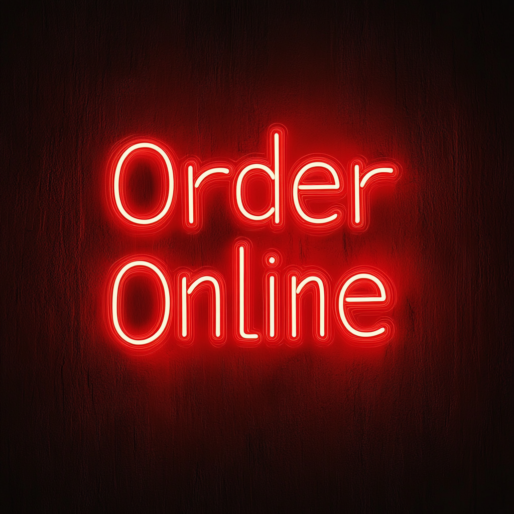 Order Online - Red Neon Sign, 18 Inches