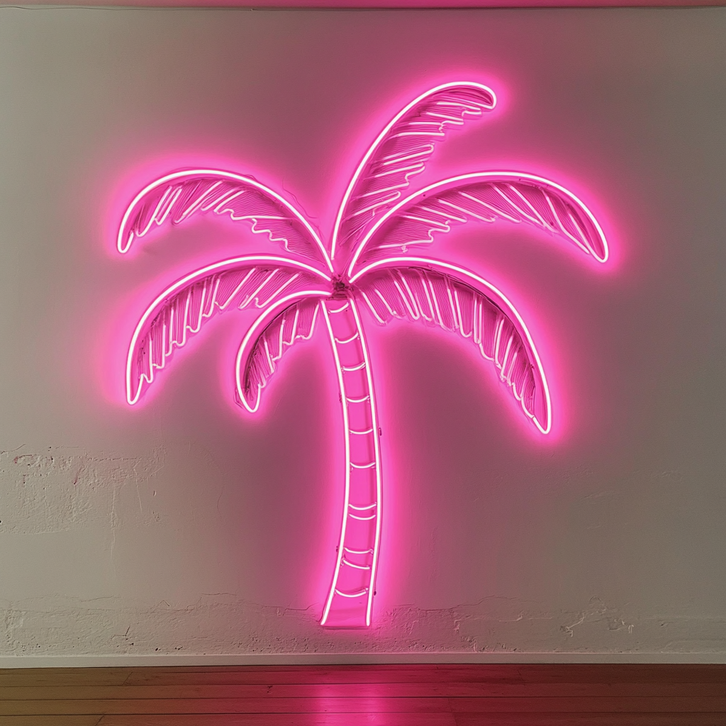 Palm Tree - Pink Neon Sign, 18 Inches