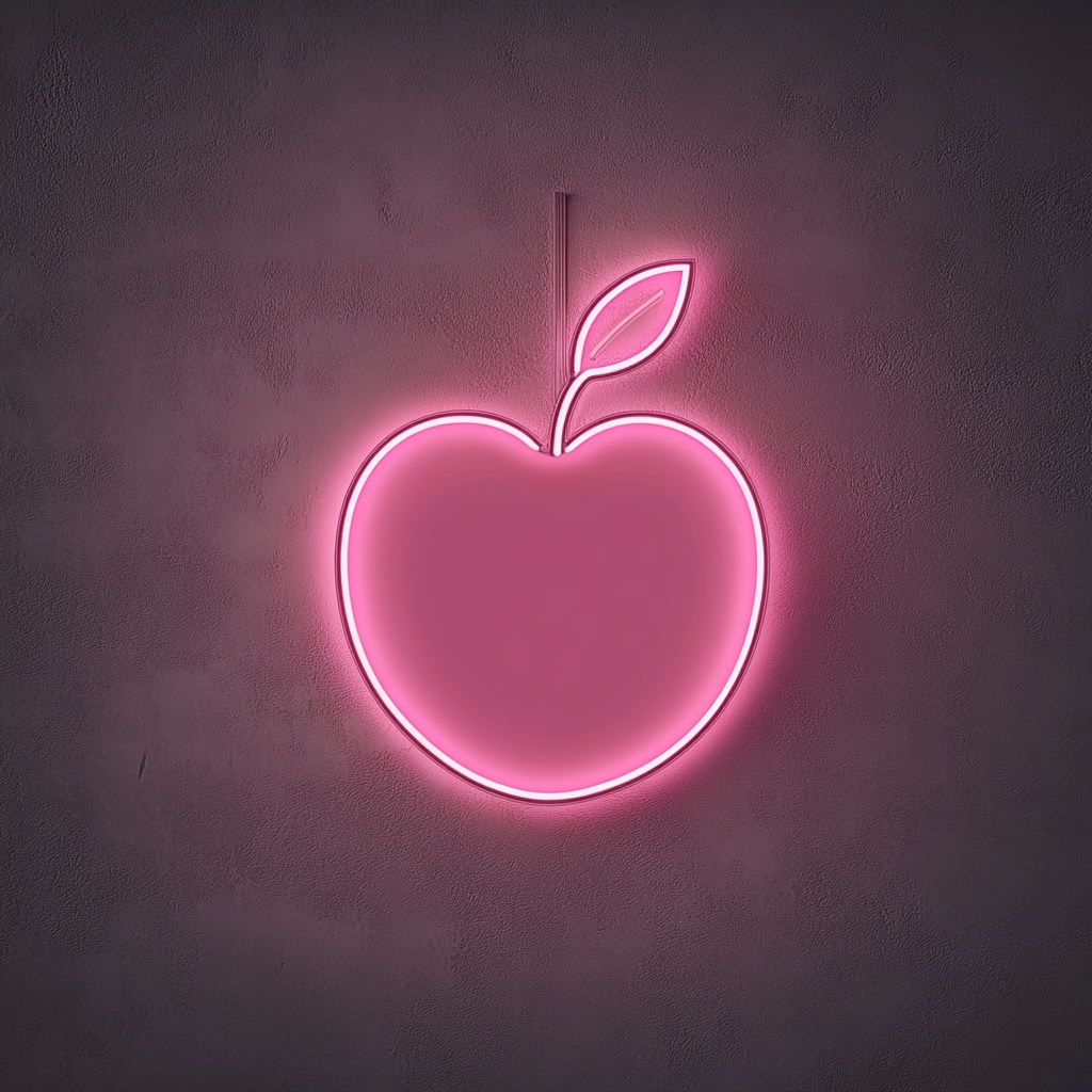 Peach - Pink Neon Sign, 18 Inches