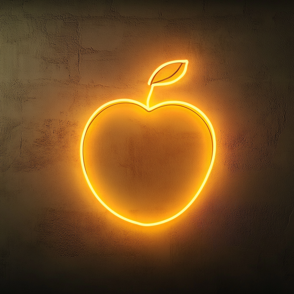 Peach - Yellow Neon Sign, 24 Inches