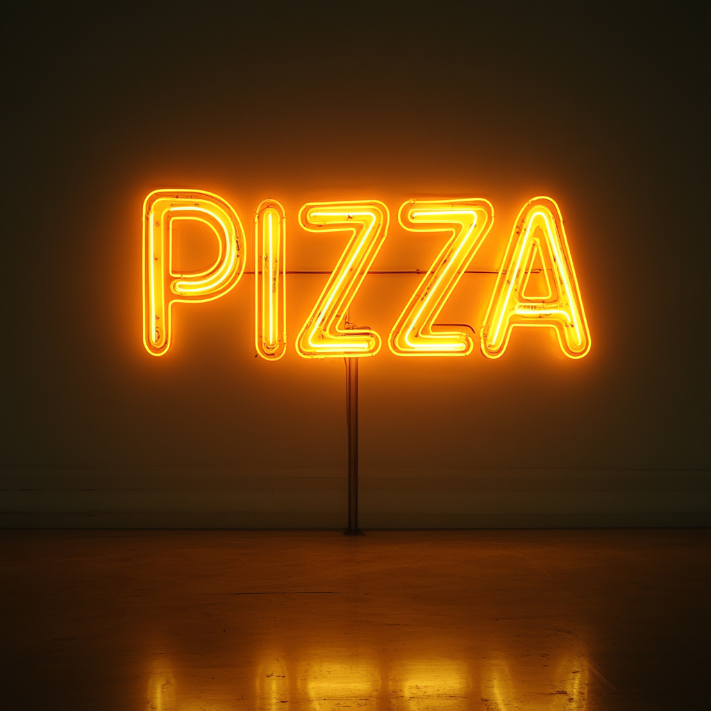 Pizza - Yellow Neon Sign, 24 Inches