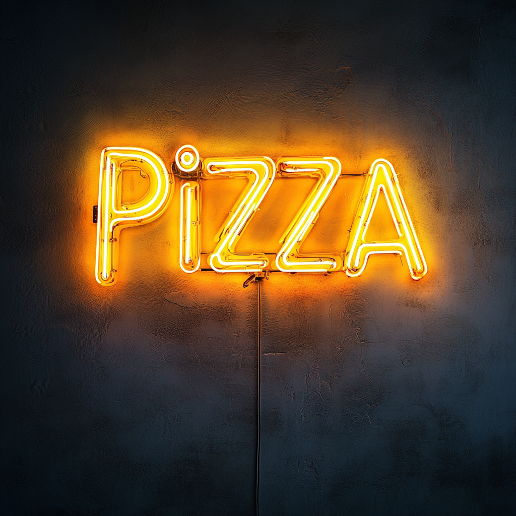 Pizza - Yellow Neon Sign, 18 Inches