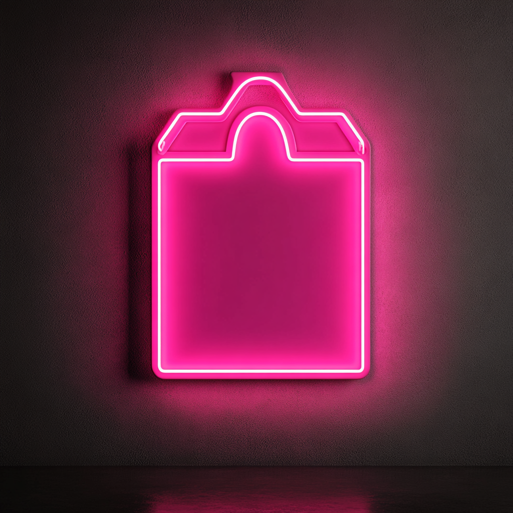 Pizza Box - Pink Neon Sign, 18 Inches