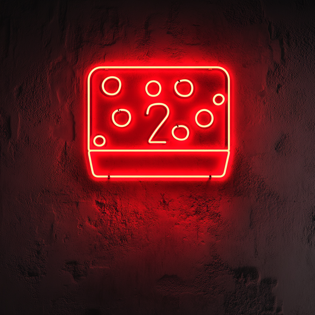 Pizza Box - Red Neon Sign, 18 Inches