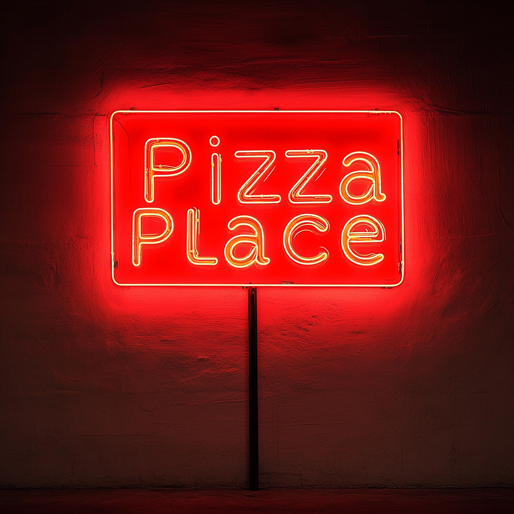 Pizza Place - Red Neon Sign, 24 Inches