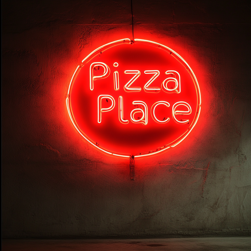 Pizza Place - Red Neon Sign, 24 Inches