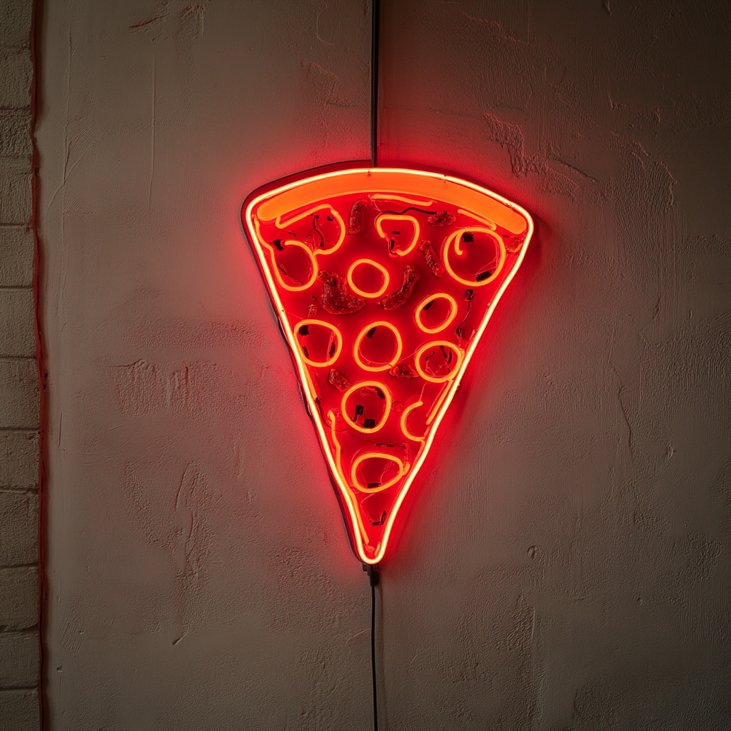 Pizza Slice - Red Neon Sign, 24 Inches
