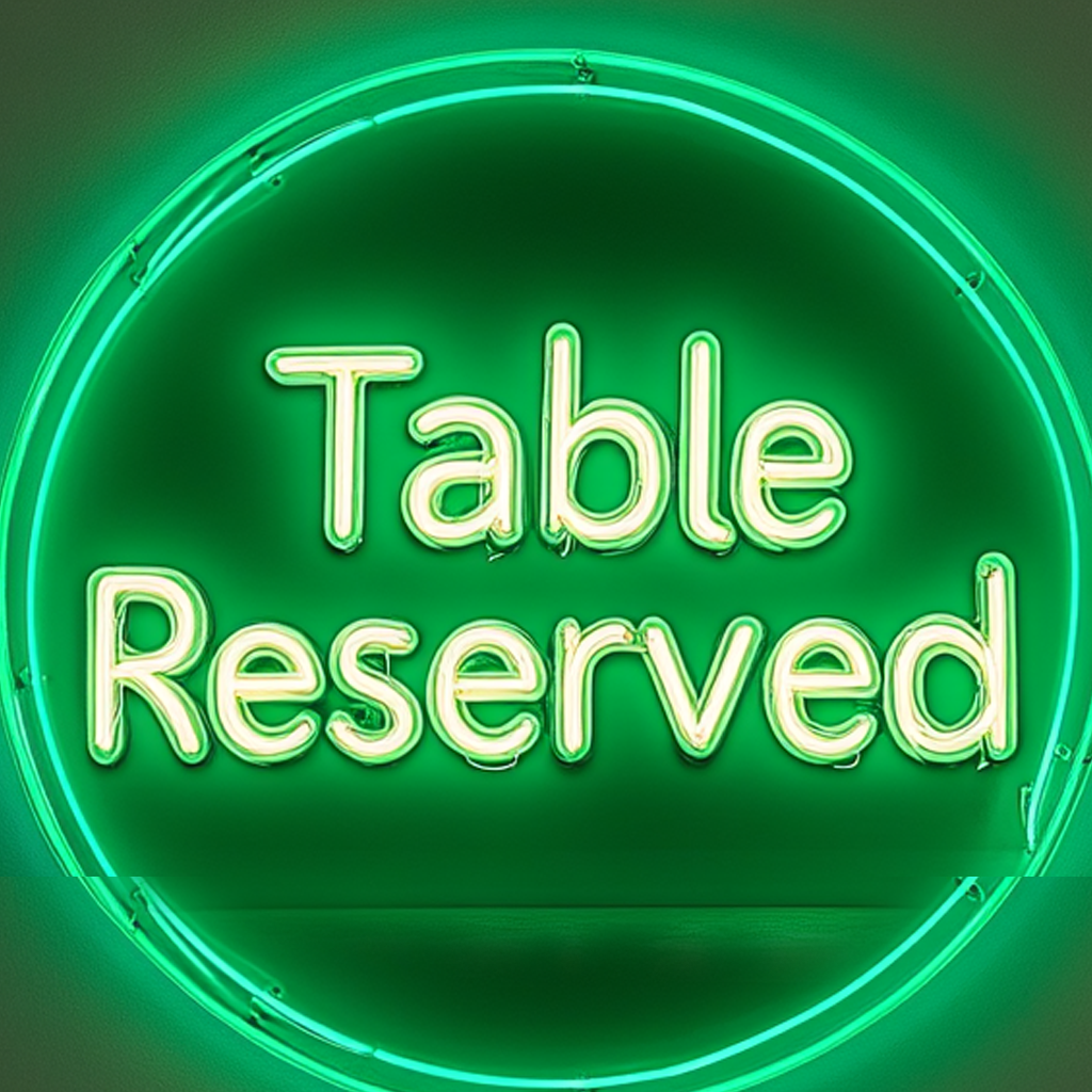 "Please Seat Yourself" - Green Neon Sign, 24 Inches