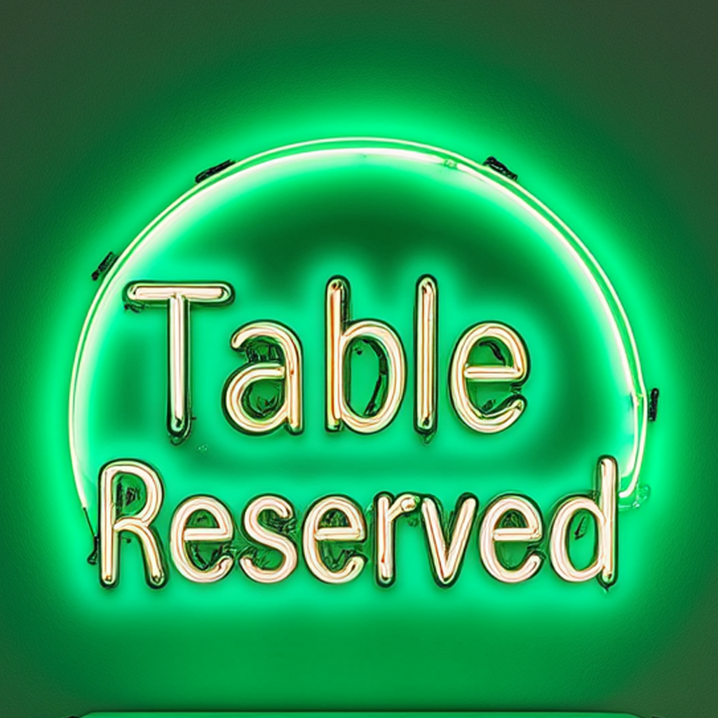"Please Seat Yourself" - Green Neon Sign, 24 Inches