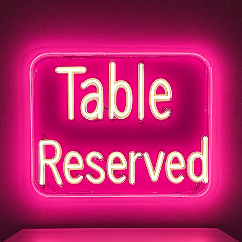 "Please Seat Yourself" - Pink Neon Sign, 24 Inches