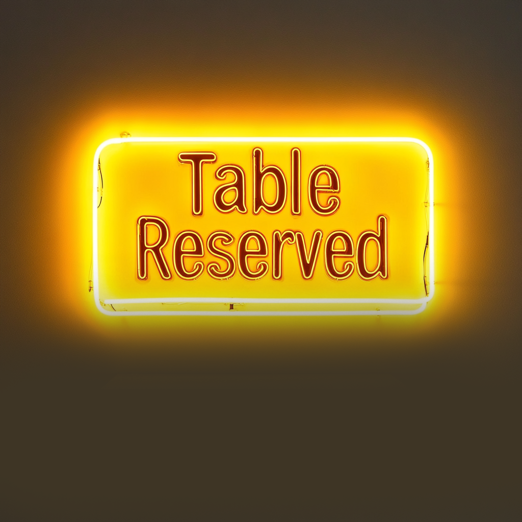 "Please Seat Yourself" - Yellow Neon Sign, 24 Inches