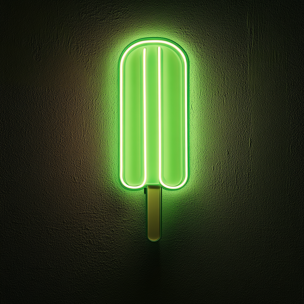 Popsicle - Green Neon Sign, 24 Inches