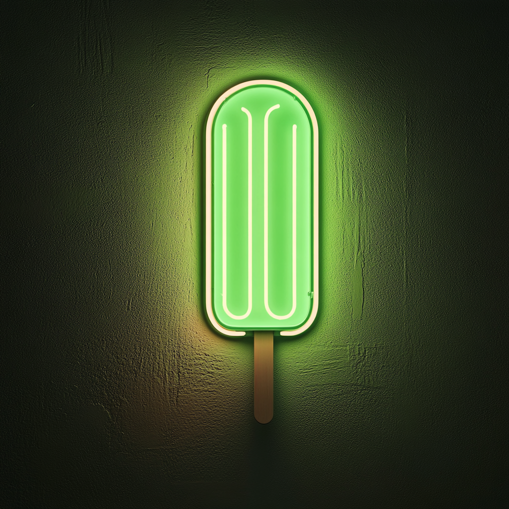 Popsicle - Green Neon Sign, 24 Inches