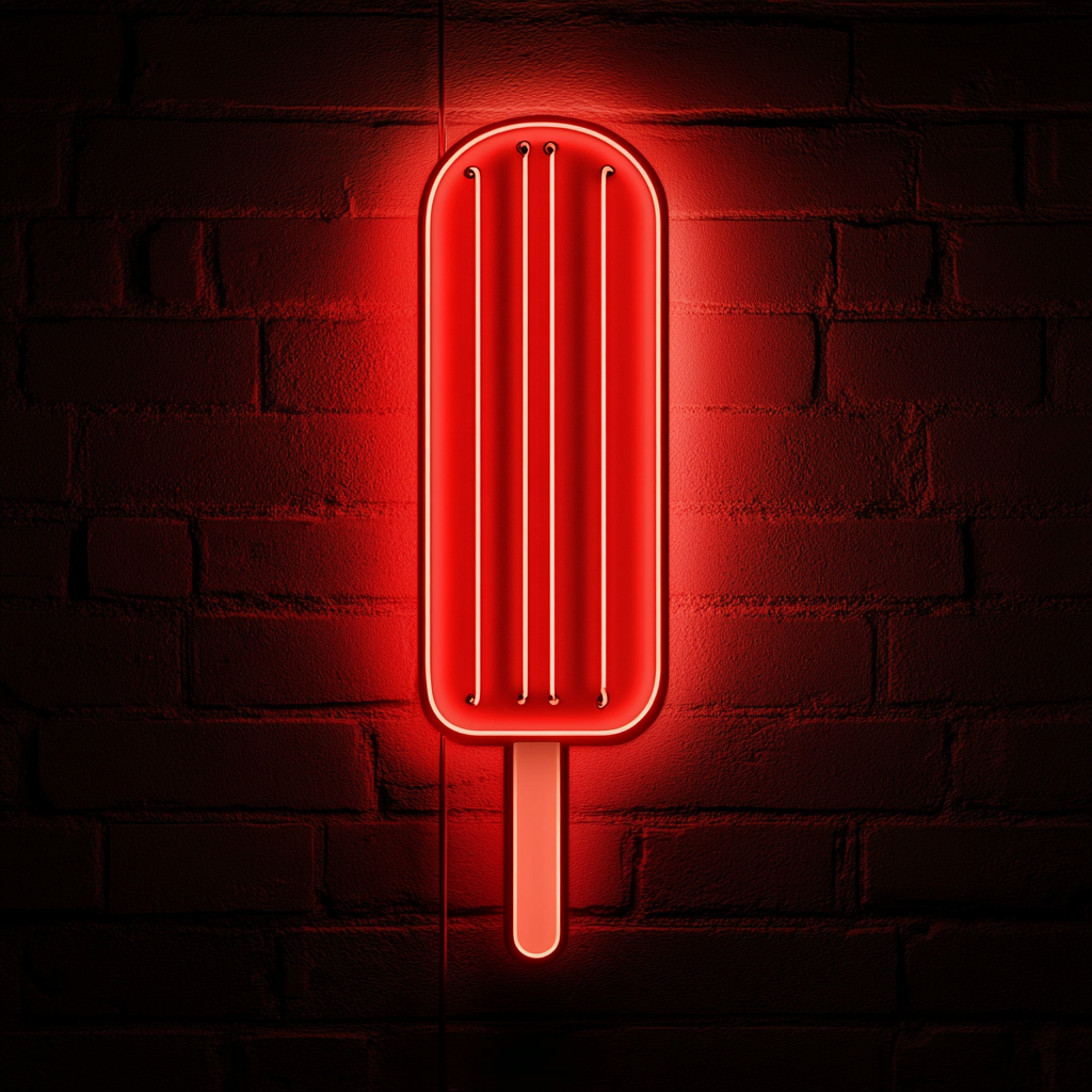 Popsicle - Red Neon Sign, 24 Inches