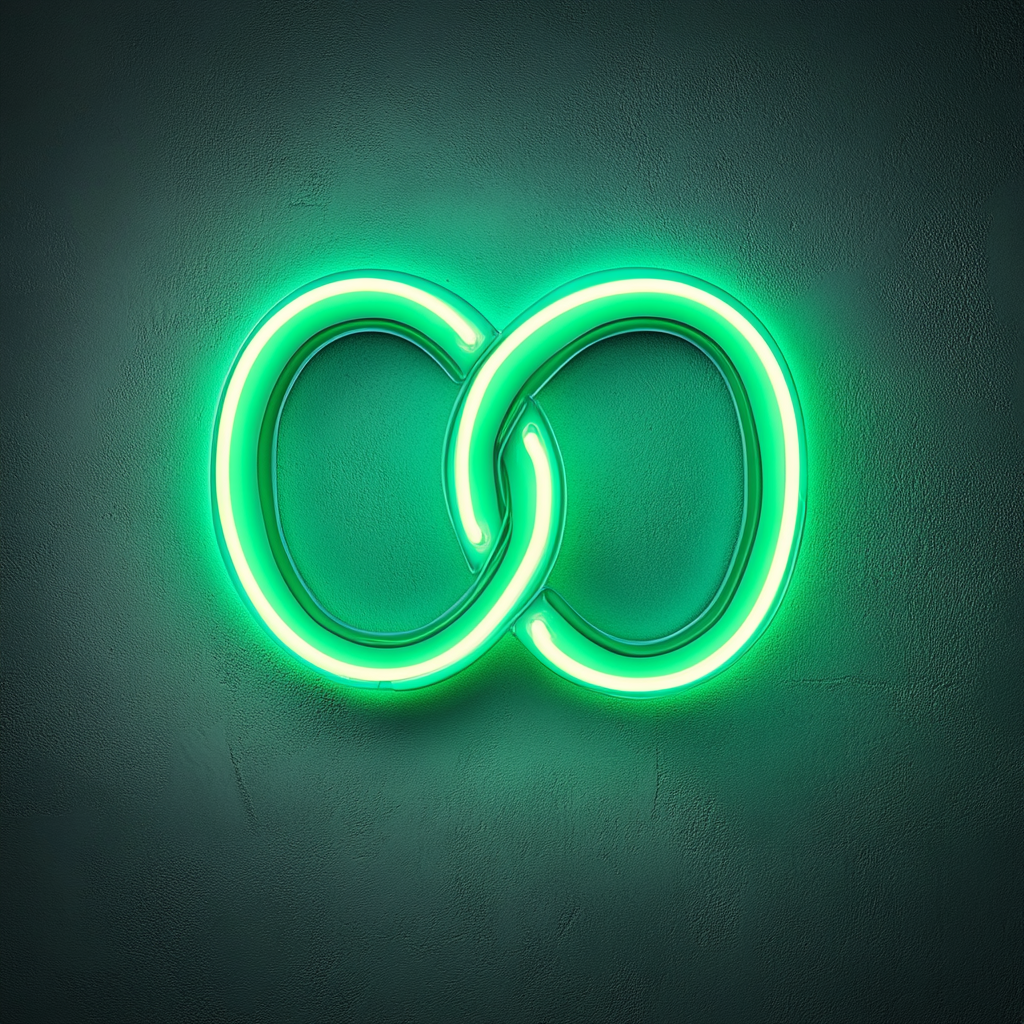 Pretzel - Green Neon Sign, 18 Inches