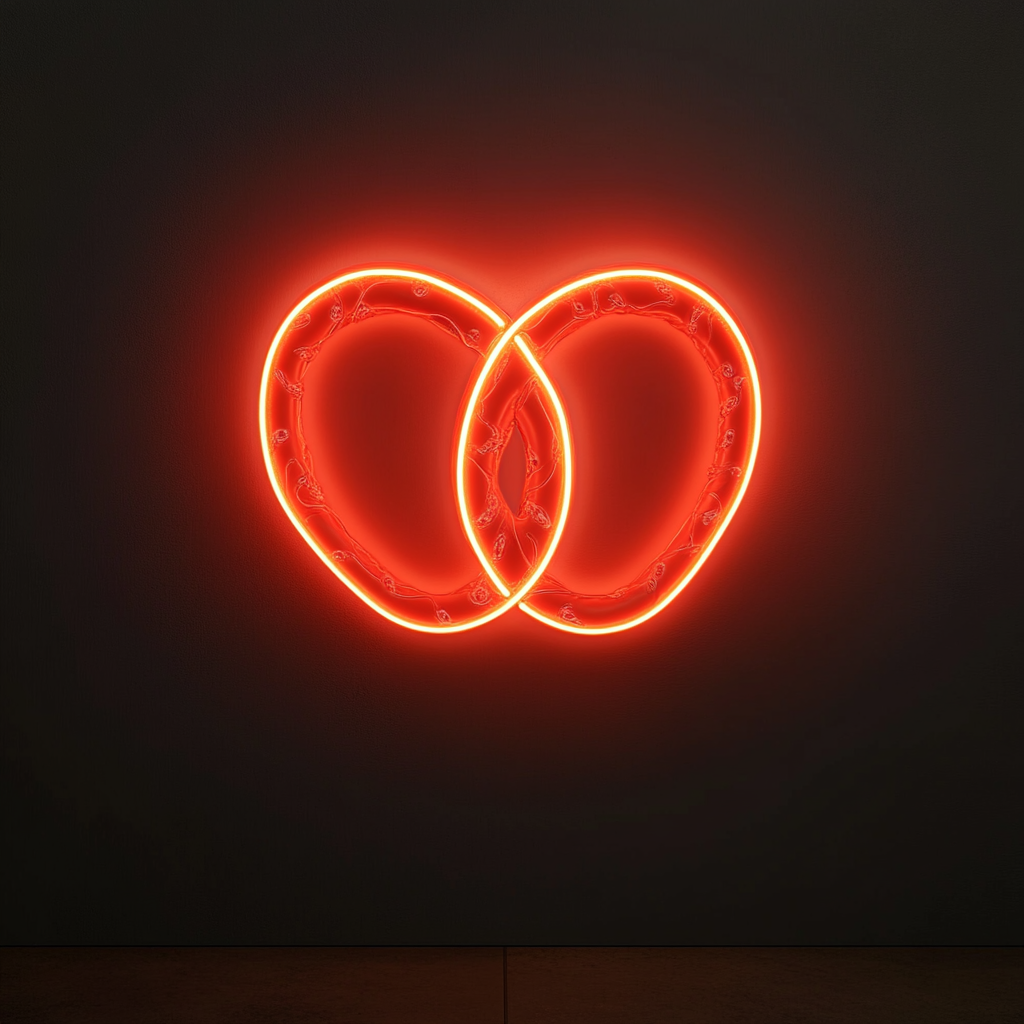 Pretzel - Red Neon Sign, 24 Inches
