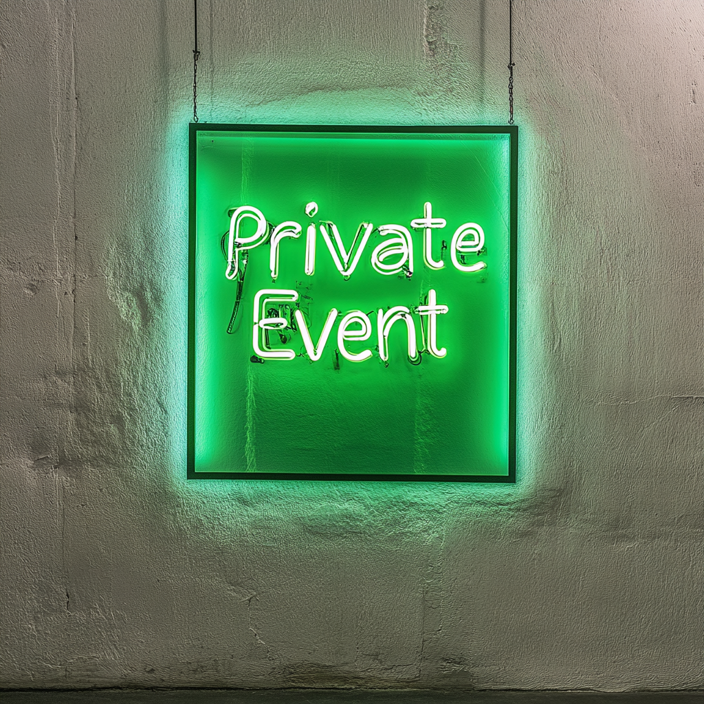 Private Event - Green Neon Sign, 18 Inches