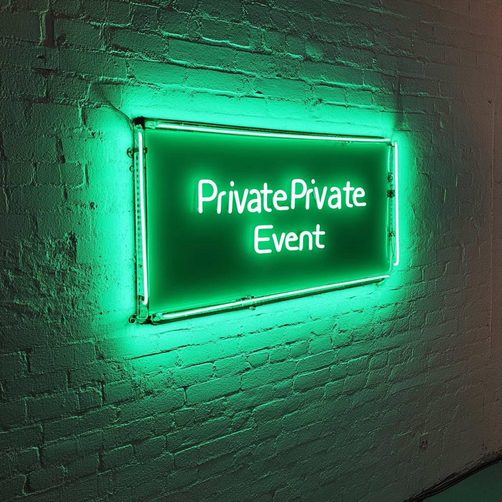 Private Event - Green Neon Sign, 24 Inches