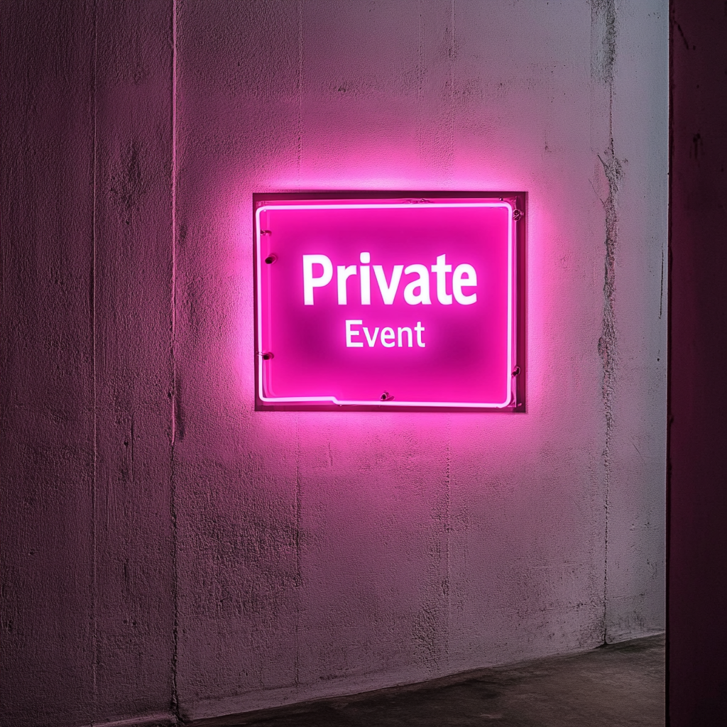 Private Event - Pink Neon Sign, 18 Inches