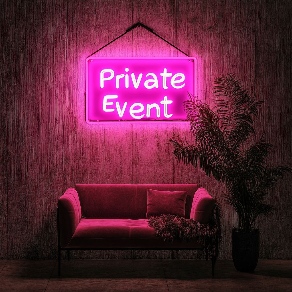 Private Event - Pink Neon Sign, 24 Inches