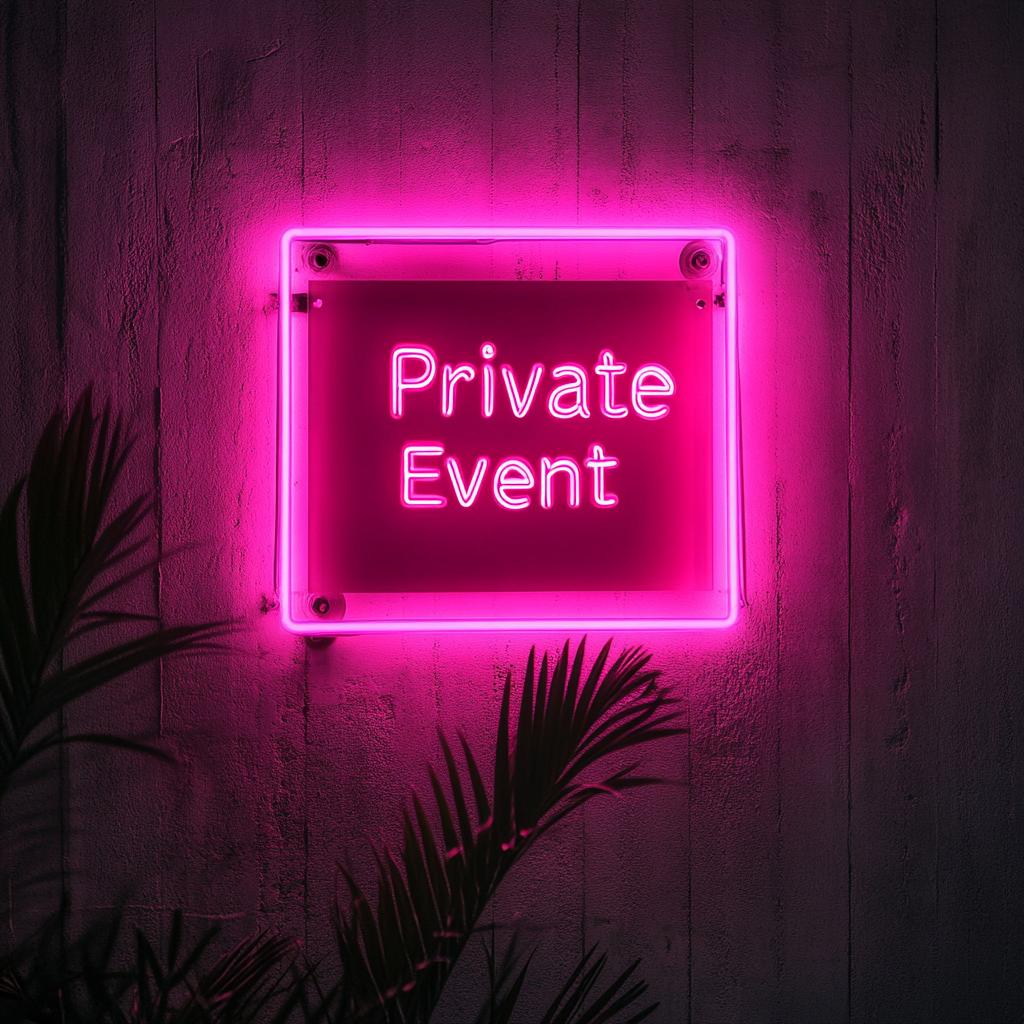 Private Event - Pink Neon Sign, 24 Inches