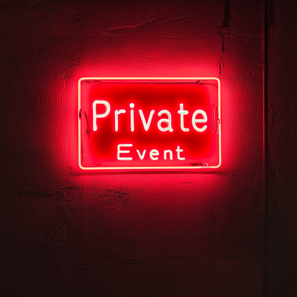 Private Event - Red Neon Sign, 24 Inches