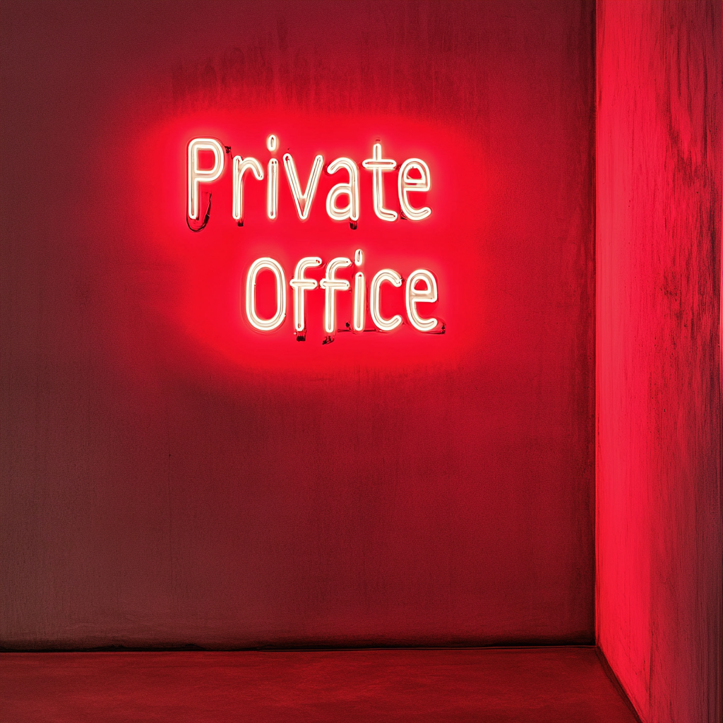 "Private Office" - Red Neon Sign, 24 Inches