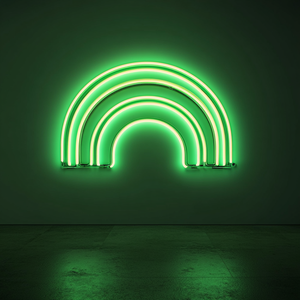 Rainbow - Green Neon Sign, 24 Inches