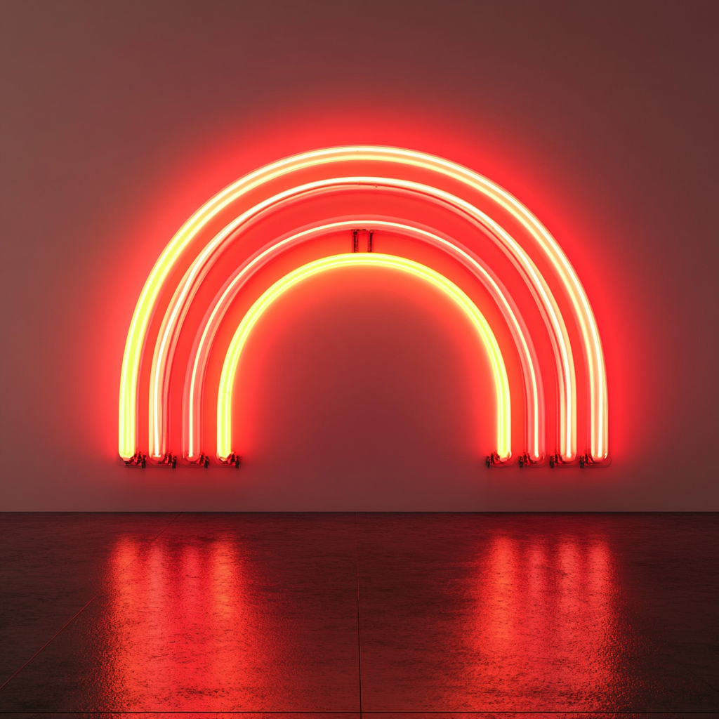 Rainbow - Red Neon Sign, 24 Inches