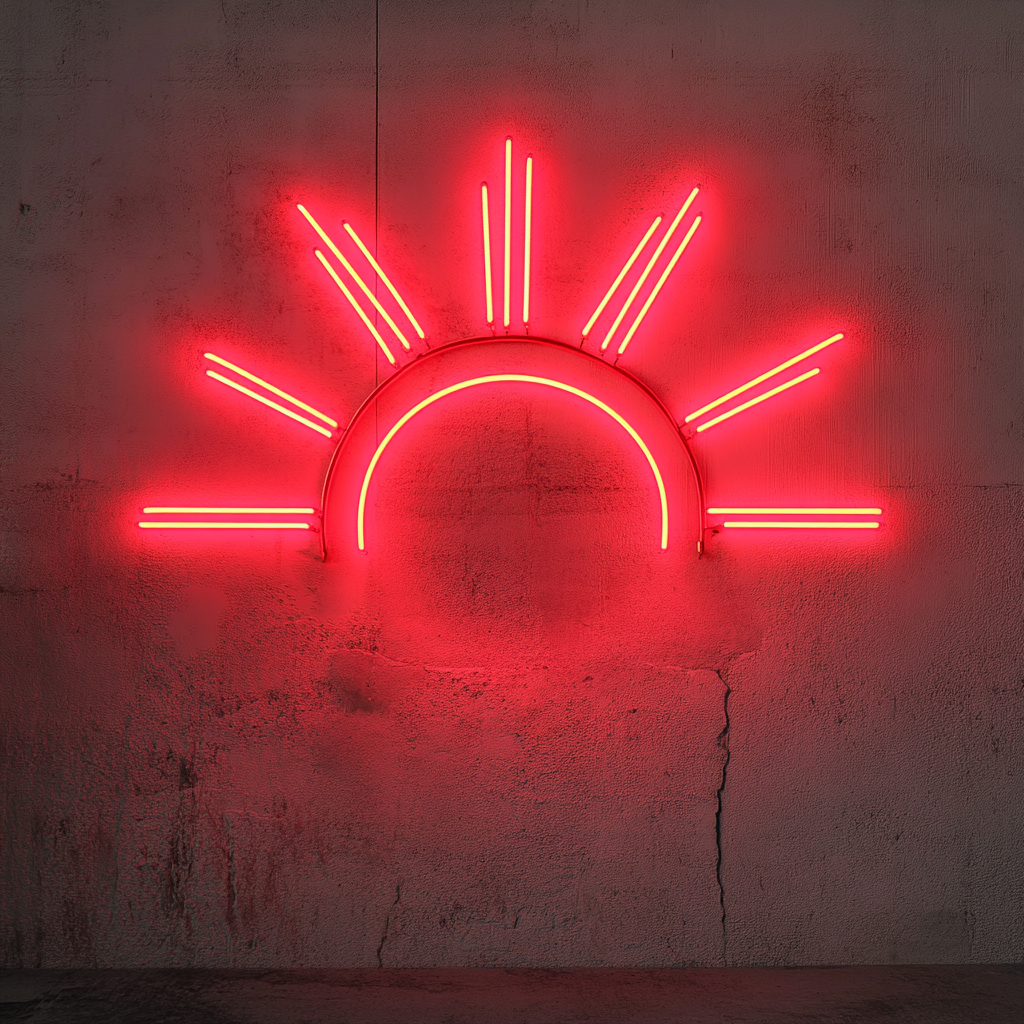 Rays of Sunshine - Red Neon Sign, 18 Inches