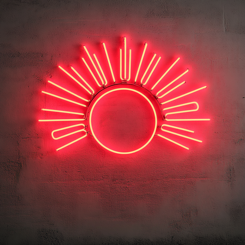 Rays of Sunshine - Red Neon Sign, 18 Inches