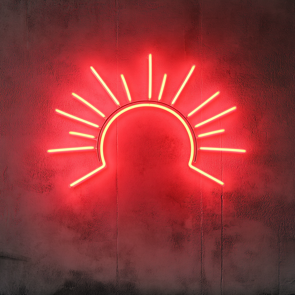 Rays of Sunshine - Red Neon Sign, 18 Inches