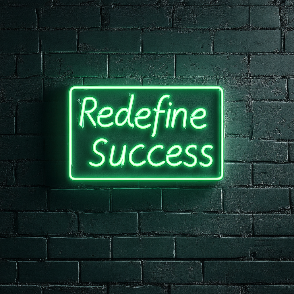 "Redefine Success" - Green Neon Sign, 24 Inches