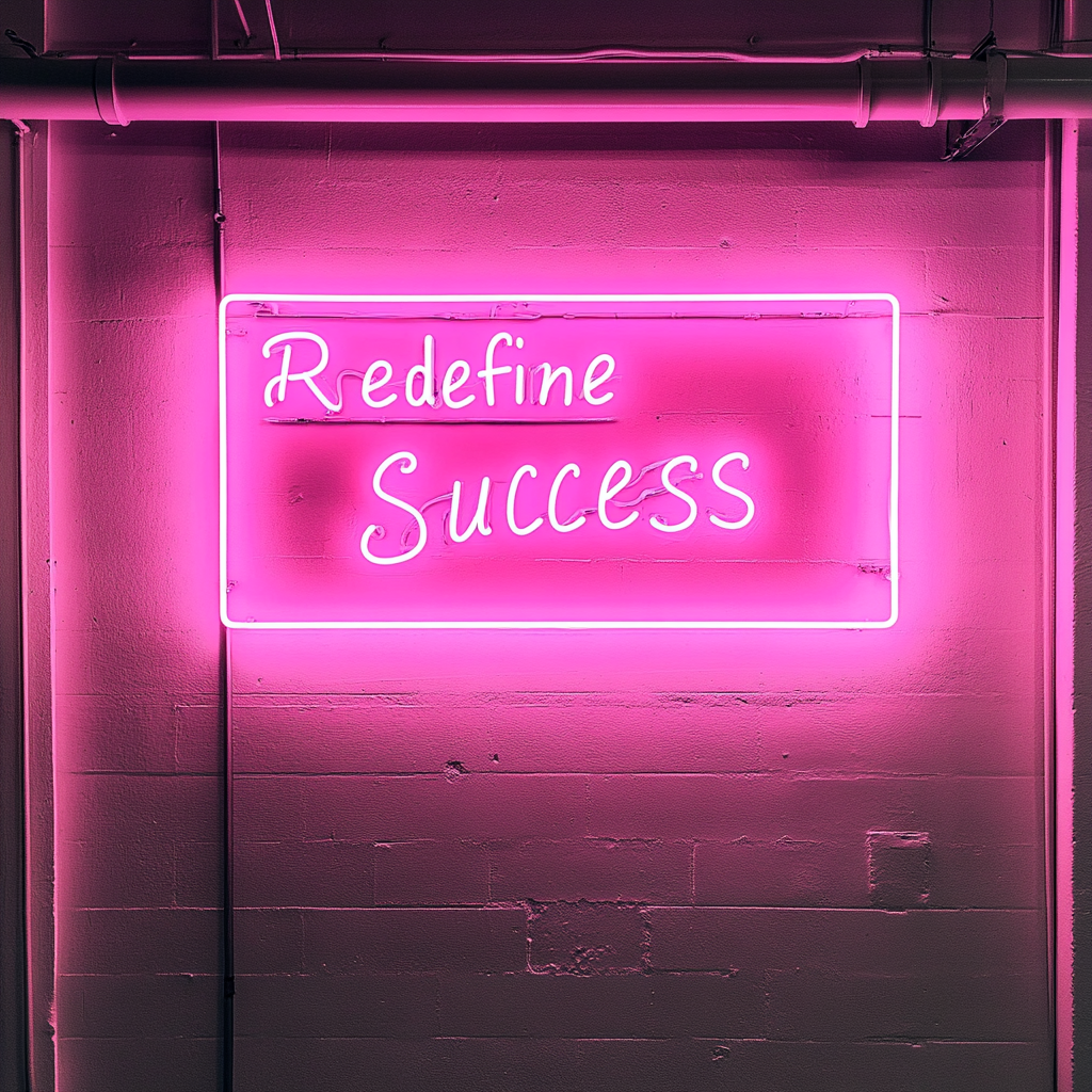 "Redefine Success" - Pink Neon Sign, 24 Inches