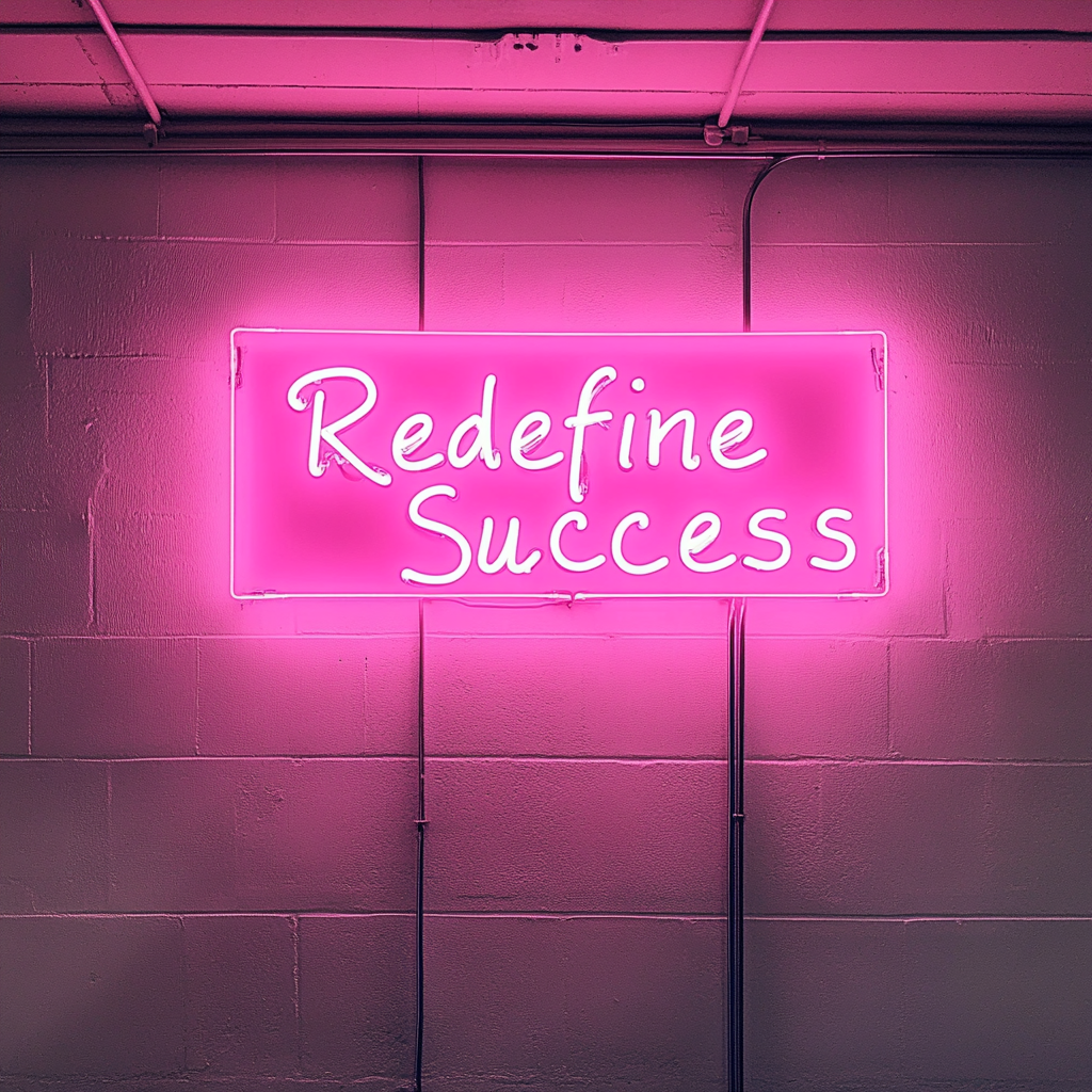 "Redefine Success" - Pink Neon Sign, 24 Inches