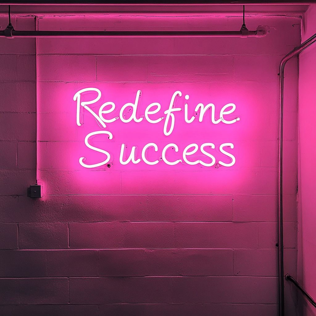 "Redefine Success" - Pink Neon Sign, 24 Inches