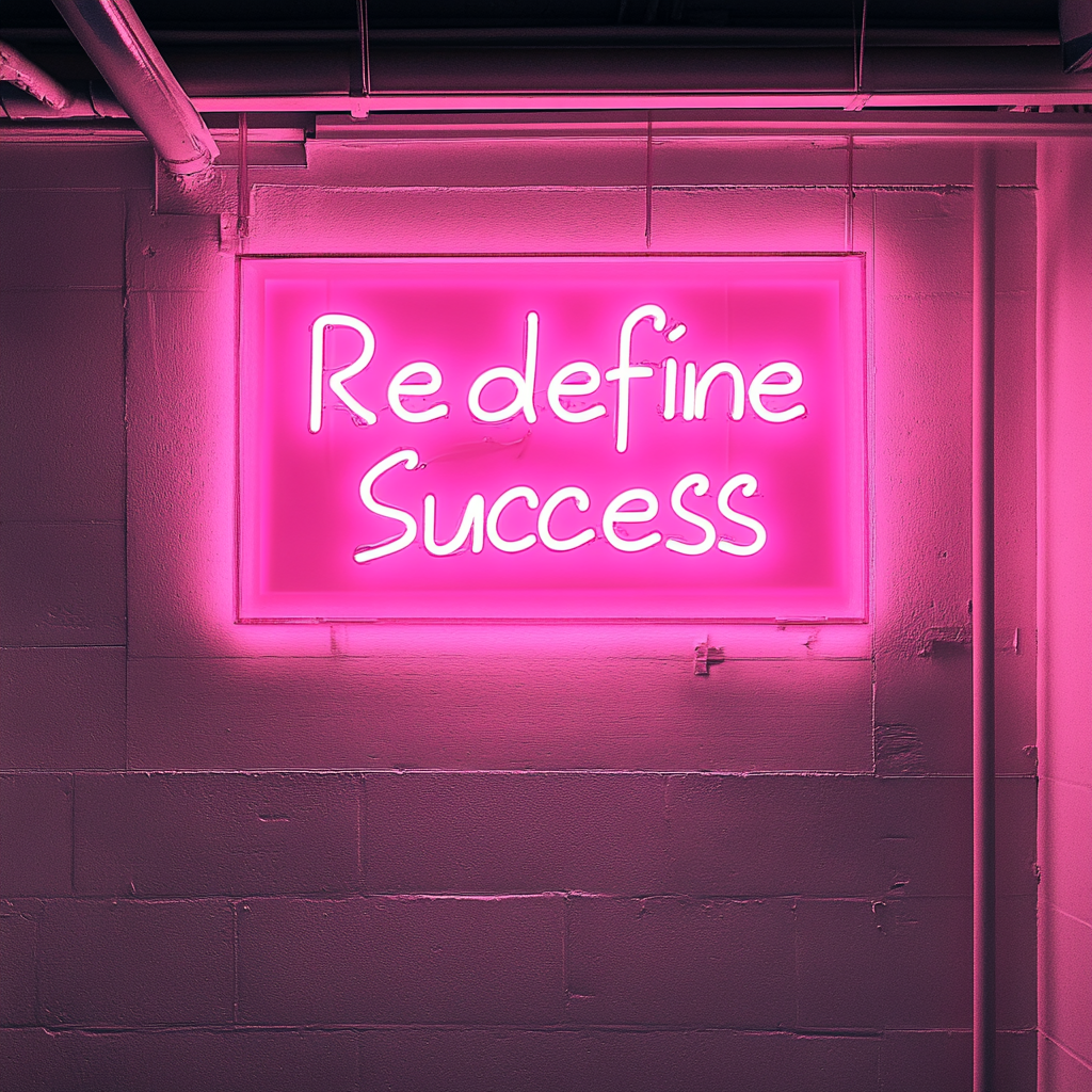 "Redefine Success" - Pink Neon Sign, 24 Inches