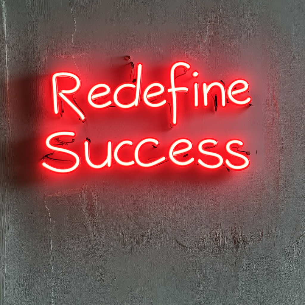 "Redefine Success" - Red Neon Sign, 24 Inches