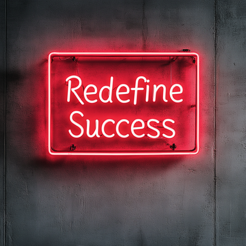 "Redefine Success" - Red Neon Sign, 24 Inches