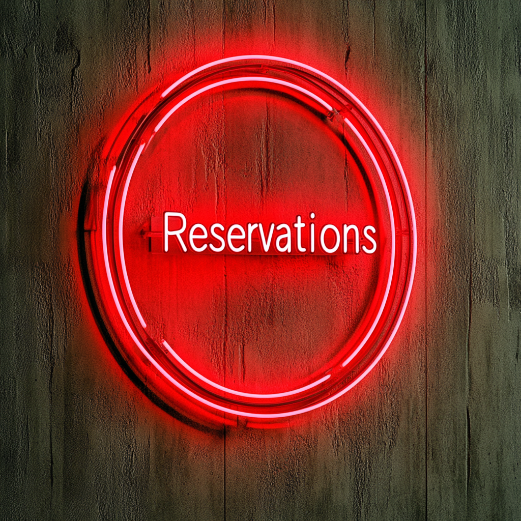 "Reservations" - Red Neon Sign, 24 Inches