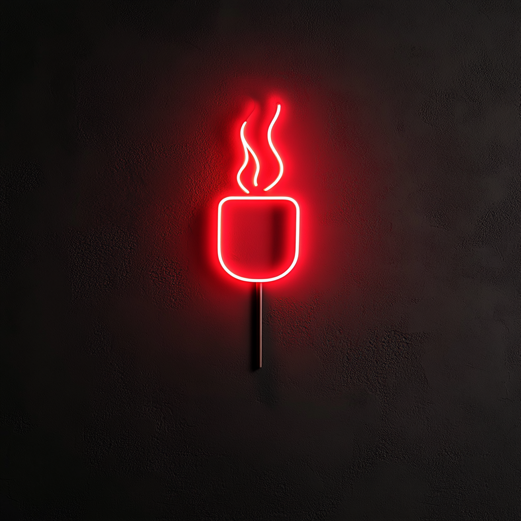 Roasting Marshmallow - Red Neon Sign, 24 Inches