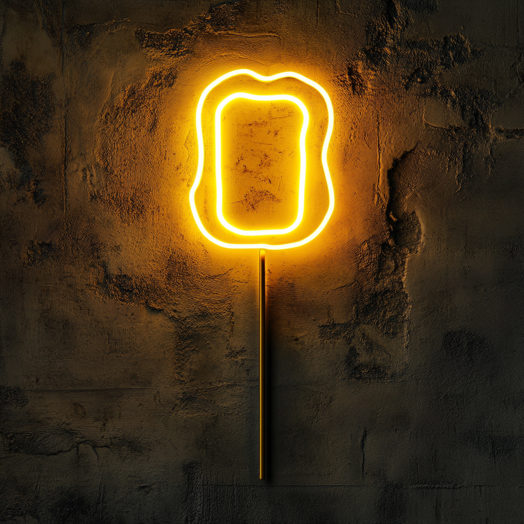 Roasting Marshmallow - Yellow Neon Sign, 18 Inches