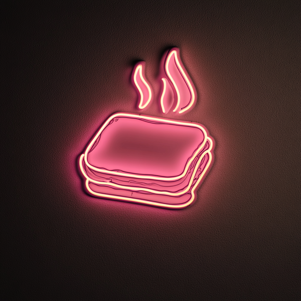S'mores - Pink Neon Sign, 18 Inches