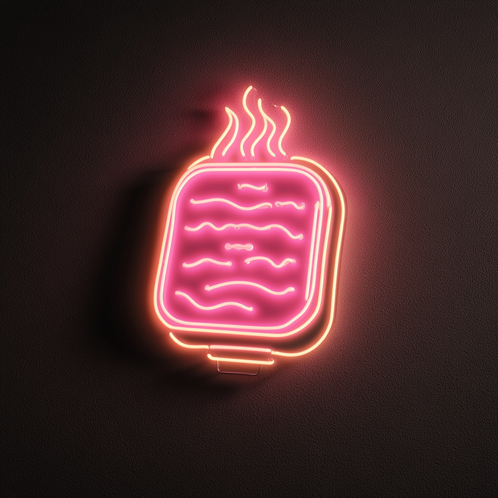 S'mores - Pink Neon Sign, 18 Inches