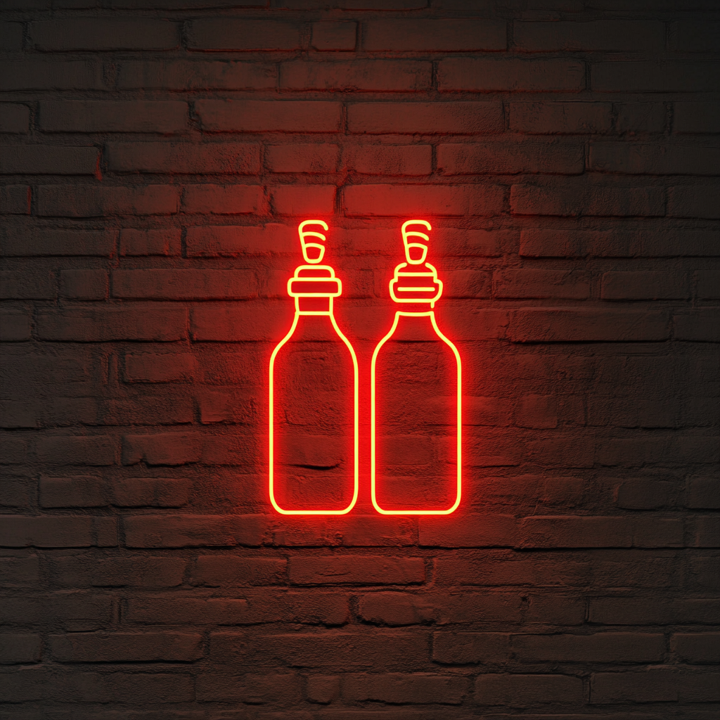 Salt and Pepper Grinders - Red Neon Sign, 24 Inches