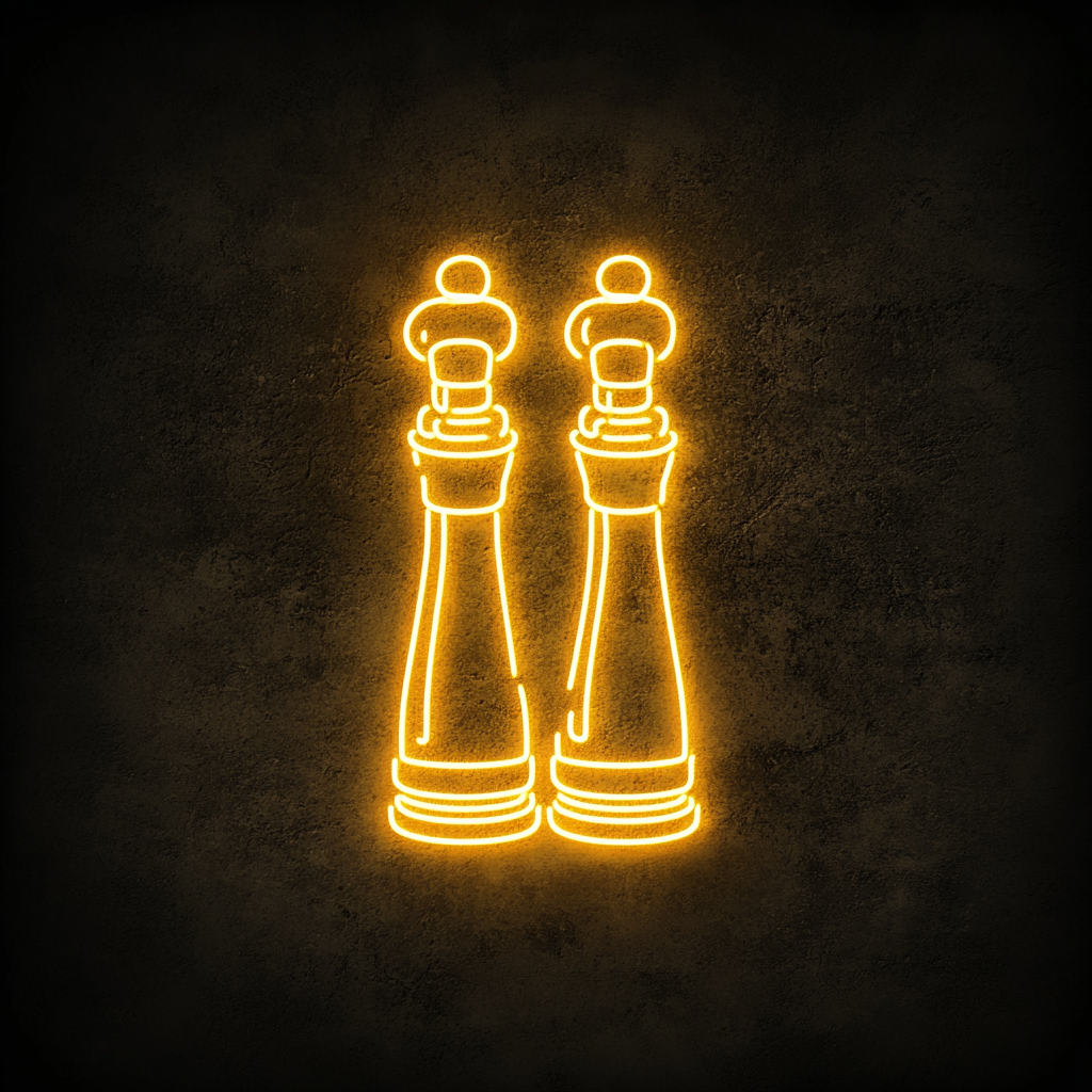 Salt and Pepper Grinders - Yellow Neon Sign, 24 Inches