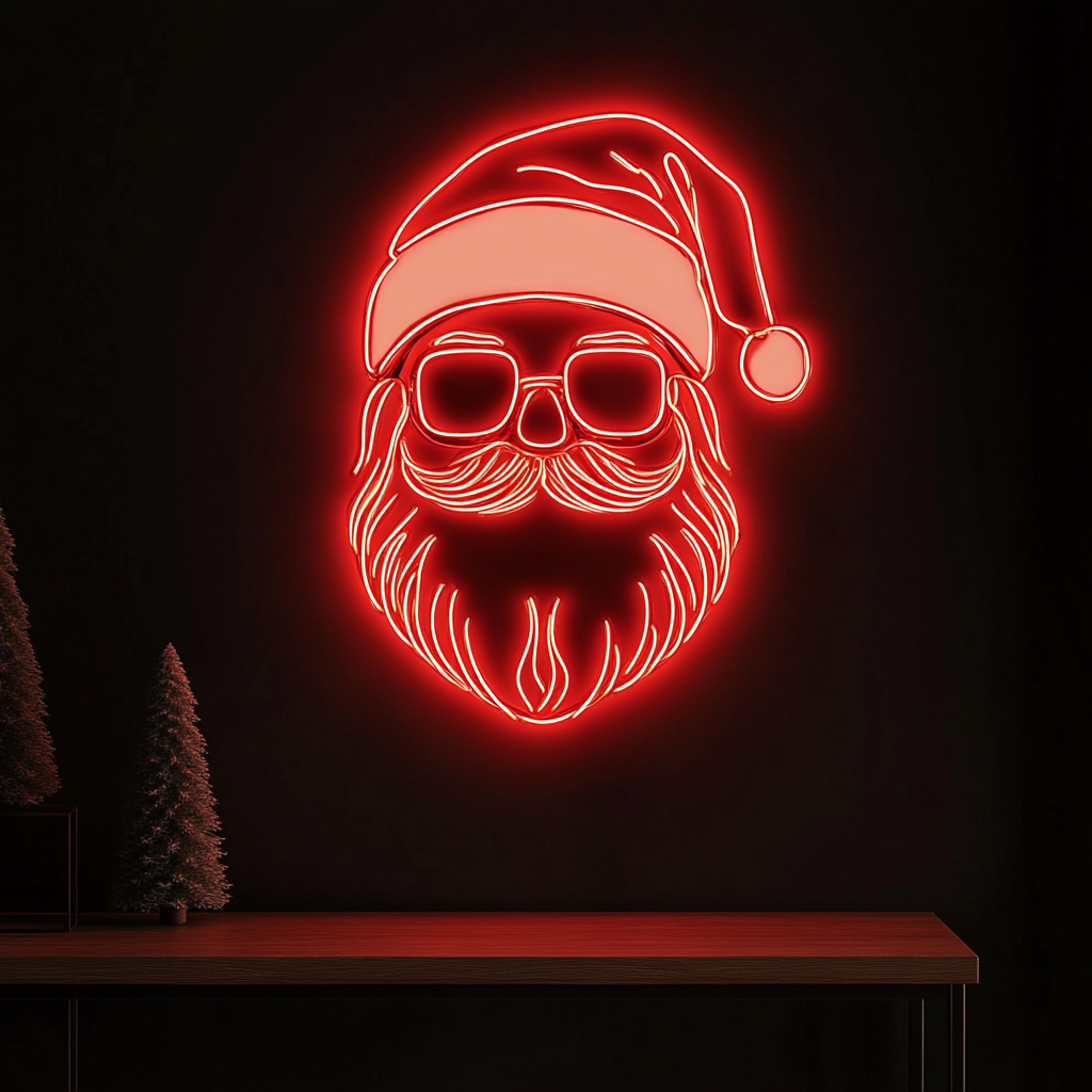 Santa - Red Neon Sign, 24 Inches