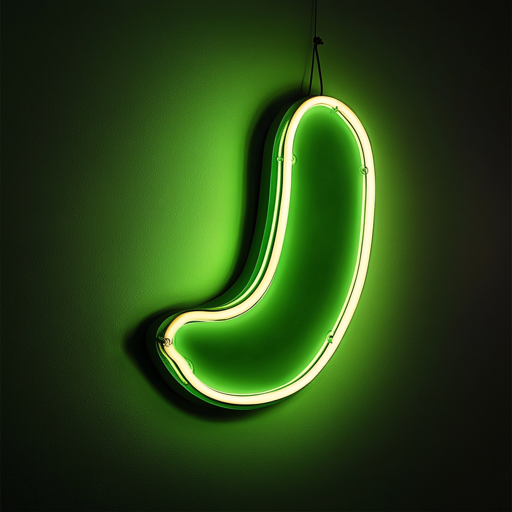 Sausage - Green Neon Sign, 24 Inches