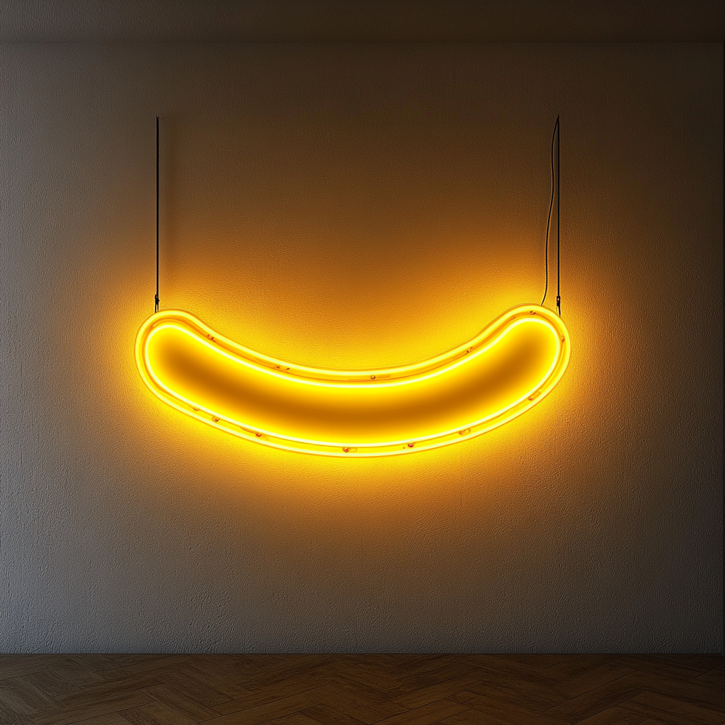Sausage - Yellow Neon Sign, 24 Inches