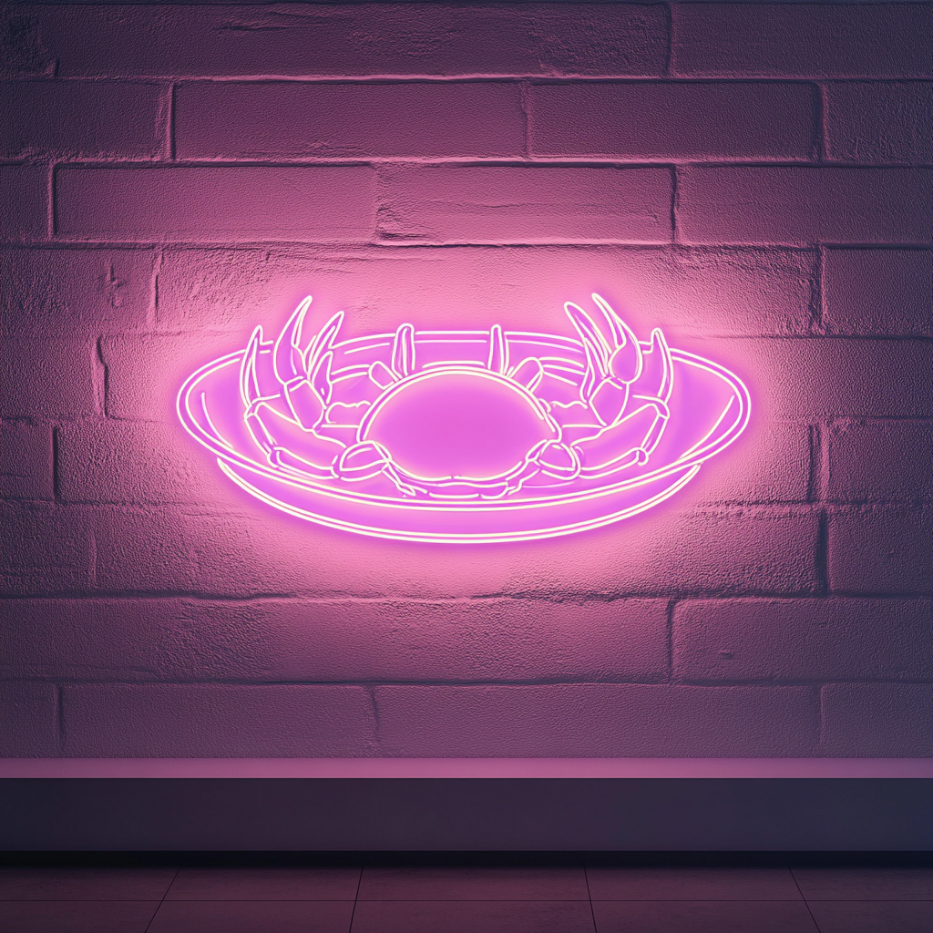 Seafood Platter - Pink Neon Sign, 24 Inches